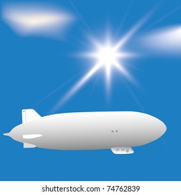 Zeppelin in the sky. Space for text