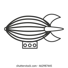 zeppelin toy isolated icon vector illustration design