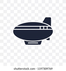 Zeppelin transparent icon. Zeppelin symbol design from Transportation collection.