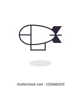 Zeppelin vector icon logo template