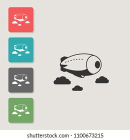 Zeppelin - vector icon. Symbol for web, infographics, print design and mobile UX/UI kit. Vector illustration, EPS10.
