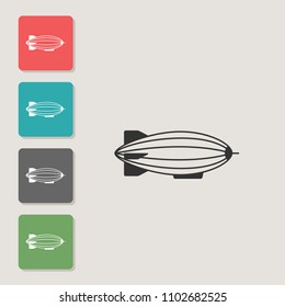Zeppelin - vector icon. Symbol for web, infographics, print design and mobile UX/UI kit. Vector illustration, EPS10.