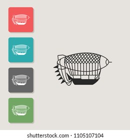 Zeppelin - vector icon. Symbol for web, infographics, print design and mobile UX/UI kit. Vector illustration, EPS10.