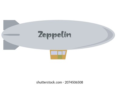 Zeppelin o Zepelin es un globo de aire caliente gigante en forma de cigarro que puede volar dirigido porque tiene un motor y un volante