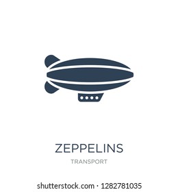 zeppelins icon vector on white background, zeppelins trendy filled icons from Transport collection, zeppelins vector illustration