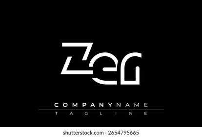 ZER abstract letter design. Modern Business Logo Design With Abstract Typography and Contemporary Style