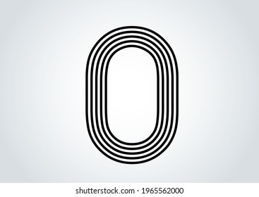 zero. 0 , english alphabet 'O' good icon 