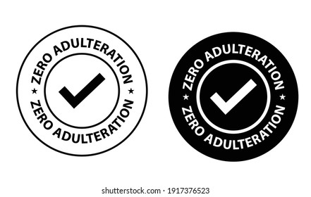 zero adulteration vector symbol  set isolated on  white background