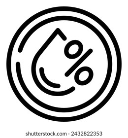 Zero alcohol beer sticker icon outline vector. Non boozy brew label. Nonalcoholic malt ale mark