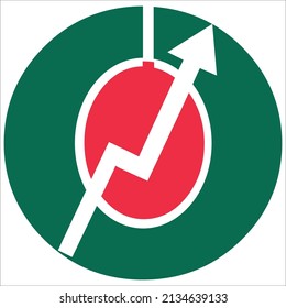 Zero with Bangladesh flag color business concept