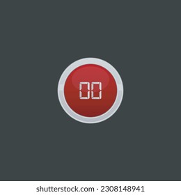 zero button vector icon collection.