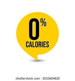 Zero Calories Foods Speech Icon Design Vector