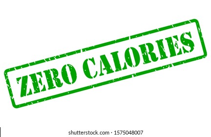 Zero Calories Vector Stamp Isolated On White Background