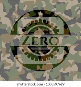 Zero camo emblem. Vector Illustration. Detailed.