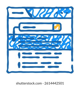 zero click searches seo doodle icon sketch vector. zero click searches seo sign. isolated symbol illustration