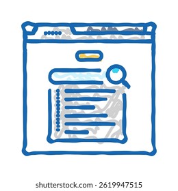 zero click searches seo doodle icon sketch vector. zero click searches seo sign. isolated symbol illustration