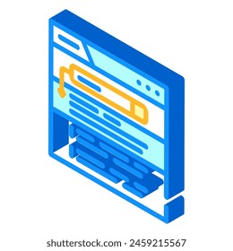 zero click searches seo isometric icon vector. zero click searches seo sign. isolated symbol illustration