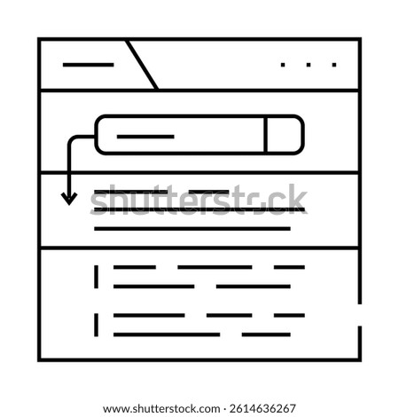 zero click searches seo line icon vector. zero click searches seo sign. isolated contour symbol black illustration