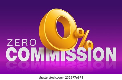 Zero commission banner or template. 0%3D numbers and percentages for special offers. overlay text Used for ads related to credit cards, banking, online shopping.