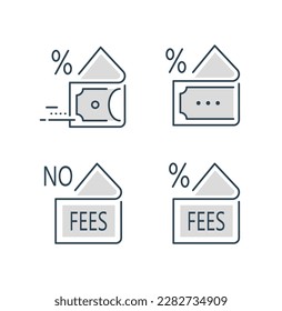 zero commission, low percentage payment, deposit or withdraw money, financial transfer services, currency exchange,No fees sign