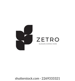 zero company logo, zero brand, company logo design, Vector design elements for your company logo, brand, leaf style, branding, modern logo design. V Leaf, t-shirt design, app. 