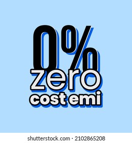 Zero cost EMI finance debt business shopping web banner design vector