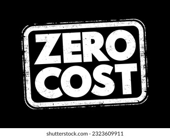 Zero Cost text stamp, concept background