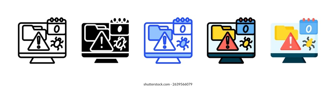 Zero Day Exploit Icon Collection With Multiple Styles