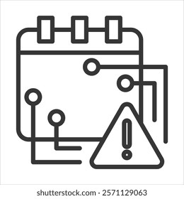 Zero Day Vulnerability Icon Vector Illustration Outline