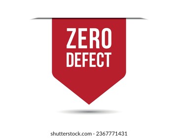 zero defect red banner design vector illustration