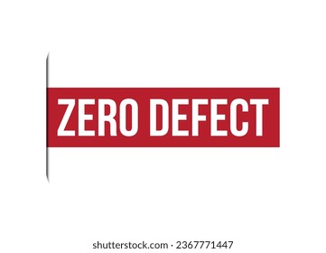 zero defect red banner design vector illustration