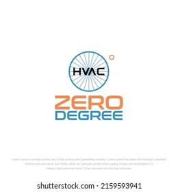 Zero Degree Logo icon. HVAC vector logo icon. Modern HVAC Zero Degree logo template.