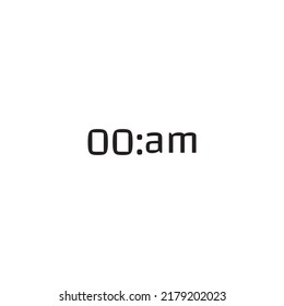 zero am digital clock vector design