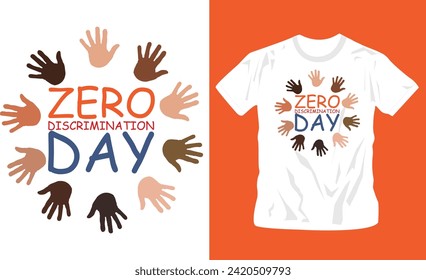 zero discrimination day 1st march t-shirt design