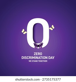 zero discrimination day 2026. zero discrimination day creative poster, banner, social media post, background, template, greetings card, web banner, postcard, cover design etc.