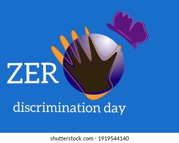 diseño de banderas del día de la discriminación cero 1 de marzo ilustración vectorial