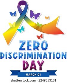 Ilustración de diseño de pancartas del día de la discriminación cero