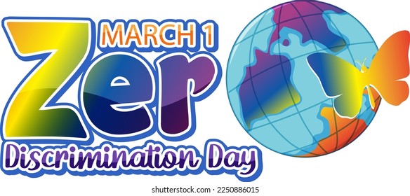 Zero discrimination day banner design illustration