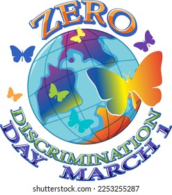 Zero discrimination day banner design illustration