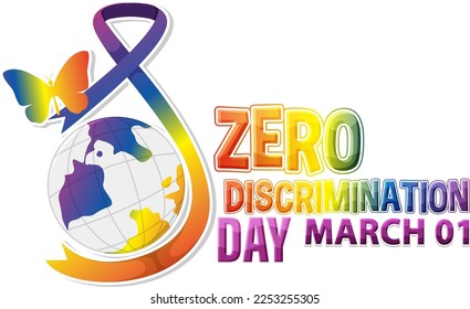 Zero discrimination day banner design illustration