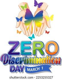 Zero discrimination day banner design illustration