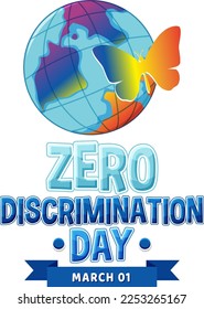 Zero discrimination day banner design illustration