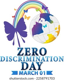 Zero discrimination day banner design illustration