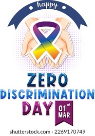 Zero discrimination day banner design illustration