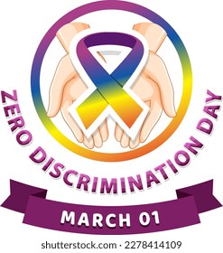 Zero discrimination day banner design illustration