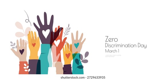 Zero Discrimination Day banner. Modern design.