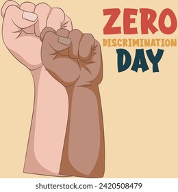 zero discrimination day banner, social media post, black lives matter, ready to print, editable, 1st march 