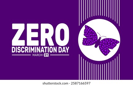 zero discrimination day is Celebrated in March. This holiday-themed design is perfect for backgrounds, banners, greeting cards, posters with text inscription, Classic social media posts.