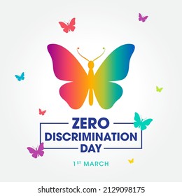 Día de la no discriminación. póster colorido, saludo, logotipo, ilustración vectorial de diseño de plantilla