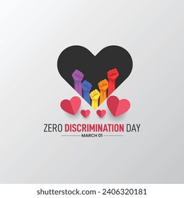 Zero Discrimination Day. Zero Discrimination concept background.